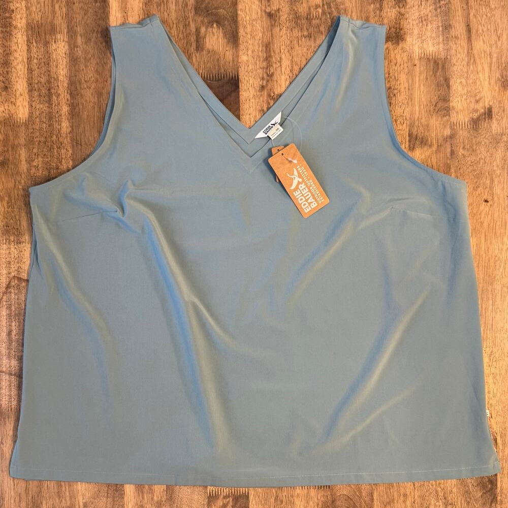 Eddie Bauer Departure 2.0 Tank V Neck UPF 50+ Hiking Dusty Loden Women’s XXL - Picture 9 of 10
